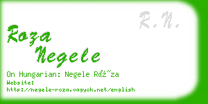 roza negele business card